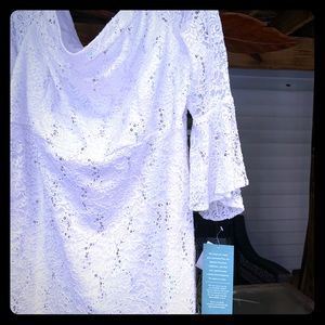 Lace Off Shoulder party/event dress size: 24W.